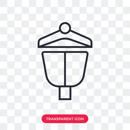 Street lamp vector icon isolated on transparent background, Street lamp logo conceptのイラスト素材