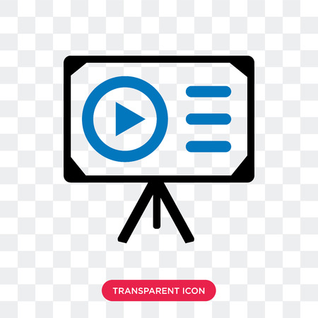 Presentation vector icon isolated on transparent background, Presentation logo conceptのイラスト素材