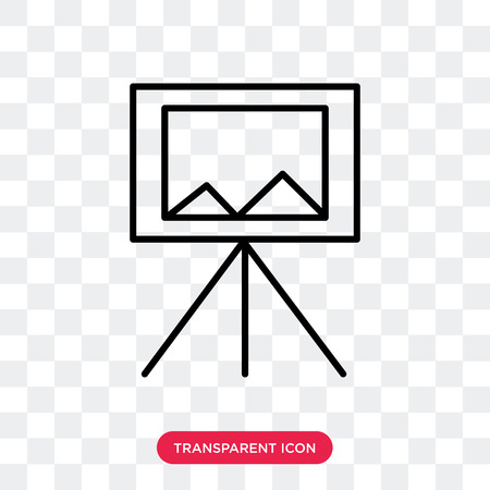 Easel vector icon isolated on transparent background, Easel logo conceptのイラスト素材