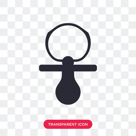 Baby Pacifier vector icon isolated on transparent background, Baby Pacifier logo conceptのイラスト素材