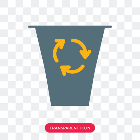 Garbage vector icon isolated on transparent background, Garbage logo conceptのイラスト素材