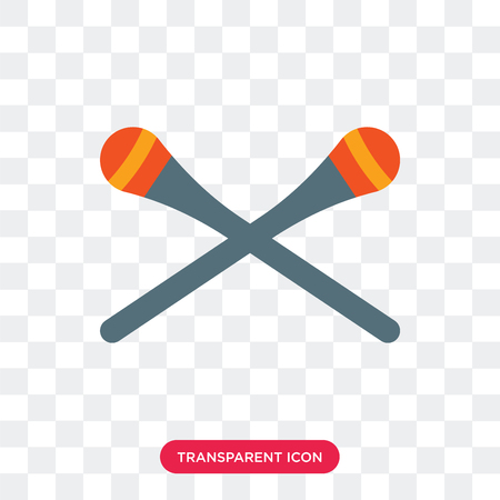 Drumsticks vector icon isolated on transparent background, Drumsticks logo conceptのイラスト素材