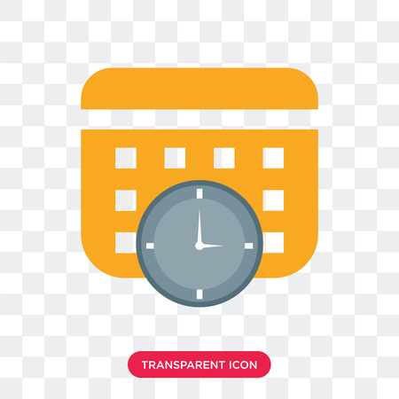 Calendar vector icon isolated on transparent background, Calendar logo conceptのイラスト素材