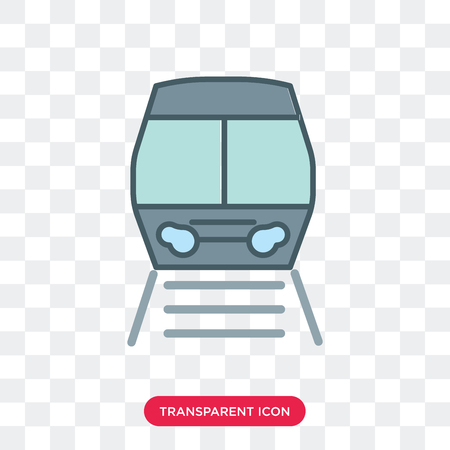 Train vector icon isolated on transparent background, Train logo conceptのイラスト素材