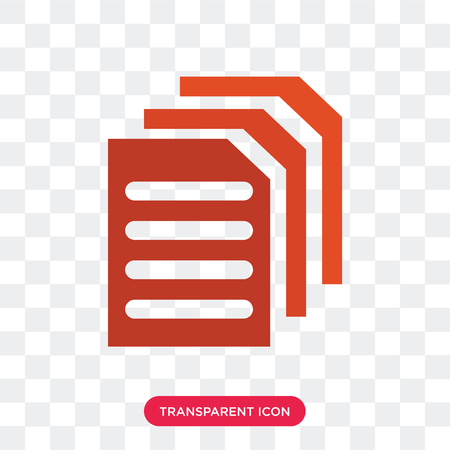 File vector icon isolated on transparent background, File logo conceptのイラスト素材