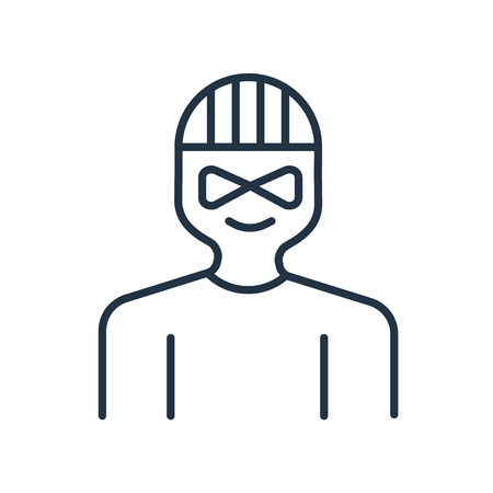 Criminal icon vector isolated on white background, Criminal transparent signのイラスト素材