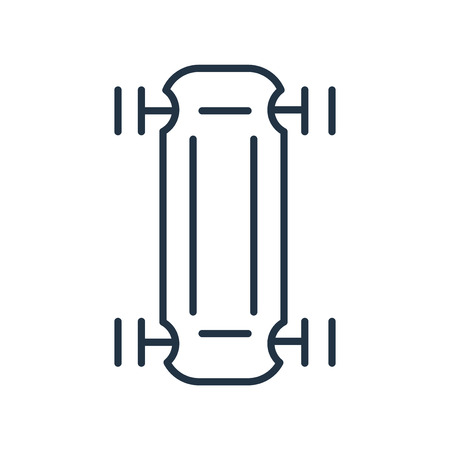 Longboard icon vector isolated on white background, Longboard transparent signのイラスト素材