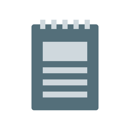 Notepad icon vector isolated on white background for your web and mobile app design, Notepad logo conceptのイラスト素材