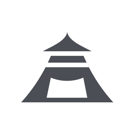 Tent icon vector isolated on white background for your web and mobile app design, Tent logo conceptのイラスト素材