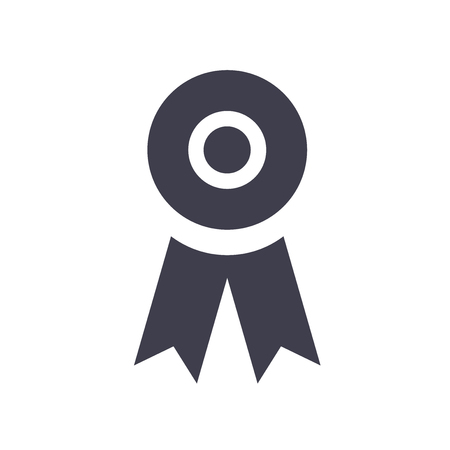 Ribbon icon vector isolated on white background for your web and mobile app design, Ribbon logo conceptのイラスト素材