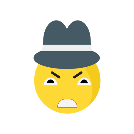 Gangster smile icon vector isolated on white background for your web and mobile app design, Gangster smile logo conceptのイラスト素材