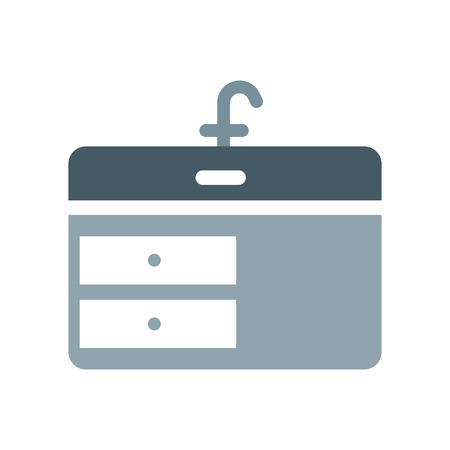 Sink icon vector isolated on white background for your web and mobile app design, Sink logo conceptのイラスト素材