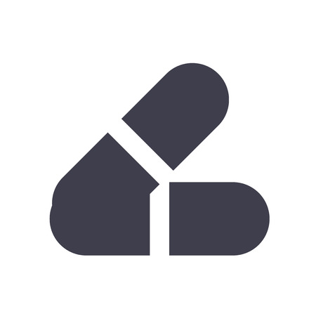Pills icon vector isolated on white background for your web and mobile app design, Pills logo conceptのイラスト素材