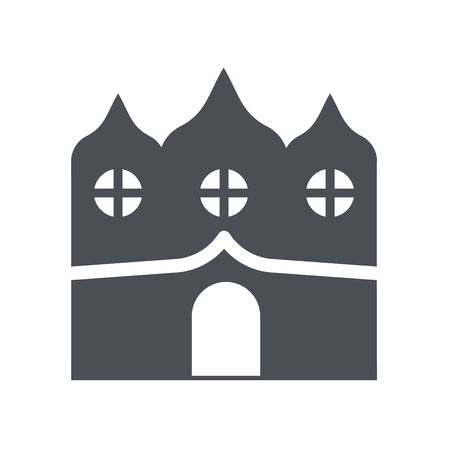 Haunted house icon vector isolated on white background for your web and mobile app design, Haunted house logo conceptのイラスト素材