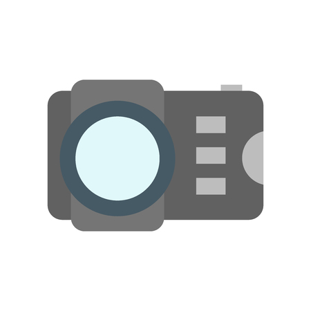 Photo camera icon vector isolated on white background for your web and mobile app design, Photo camera logo conceptのイラスト素材