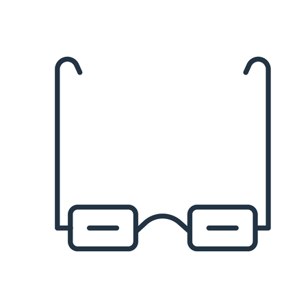 Glasses icon vector isolated on white background, Glasses transparent signのイラスト素材