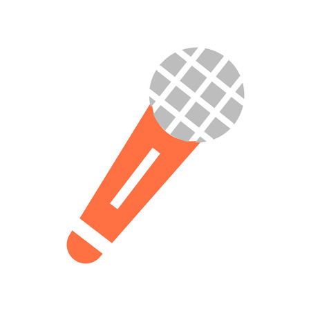 Microphone icon vector isolated on white background for your web and mobile app design, Microphone logo conceptのイラスト素材