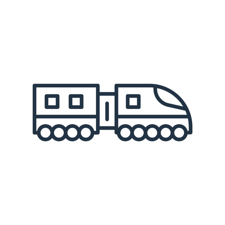 Train icon vector isolated on white background, Train transparent signのイラスト素材