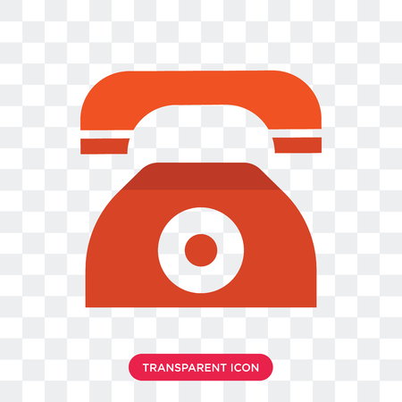Telephone vector icon isolated on transparent background, Telephone logo conceptのイラスト素材