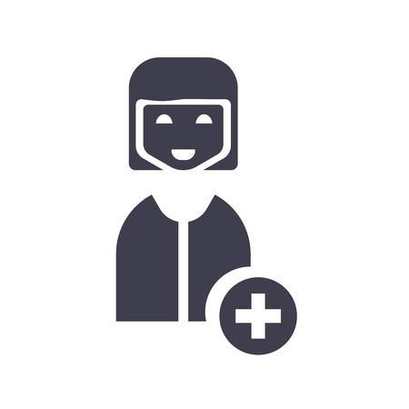 Nurse icon vector isolated on white background for your web and mobile app design, Nurse logo conceptのイラスト素材