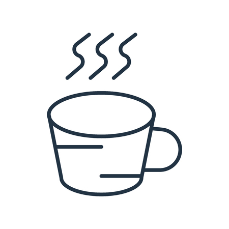 Coffee cup icon vector isolated on white background, Coffee cup transparent signのイラスト素材