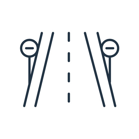 Road icon vector isolated on white background, Road transparent signのイラスト素材