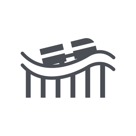 Roller coaster icon vector isolated on white background for your web and mobile app design, Roller coaster logo conceptのイラスト素材