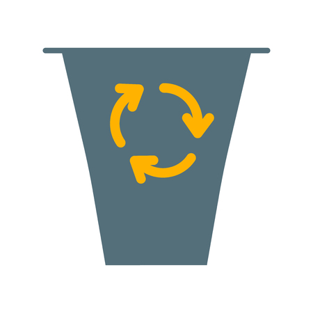 Garbage icon vector isolated on white background for your web and mobile app design, Garbage logo conceptのイラスト素材