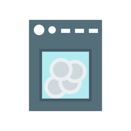 Dishwasher icon vector isolated on white background for your web and mobile app design, Dishwasher logo conceptのイラスト素材