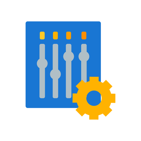 Settings icon vector isolated on white background for your web and mobile app design, Settings logo conceptのイラスト素材