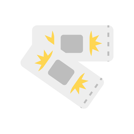 Ticket icon vector isolated on white background for your web and mobile app design, Ticket logo conceptのイラスト素材