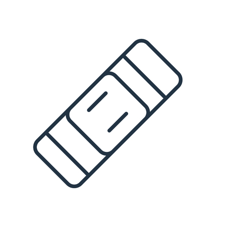 Eraser icon vector isolated on white background, Eraser transparent signのイラスト素材