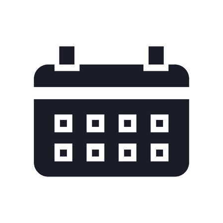 Calendar icon vector isolated on white background for your web and mobile app design, Calendar logo conceptのイラスト素材