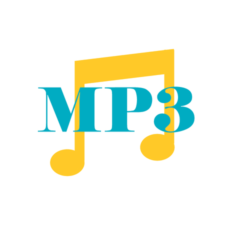 Mp3 icon vector isolated on white background for your web and mobile app design, Mp3 logo conceptのイラスト素材