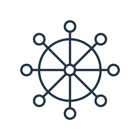 Steering Wheel icon vector isolated on white background, Steering Wheel transparent signのイラスト素材