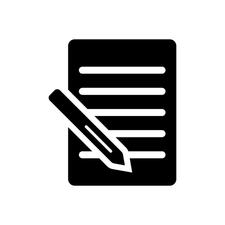 Note icon vector isolated on white background for your web and mobile app design, Note logo conceptのイラスト素材