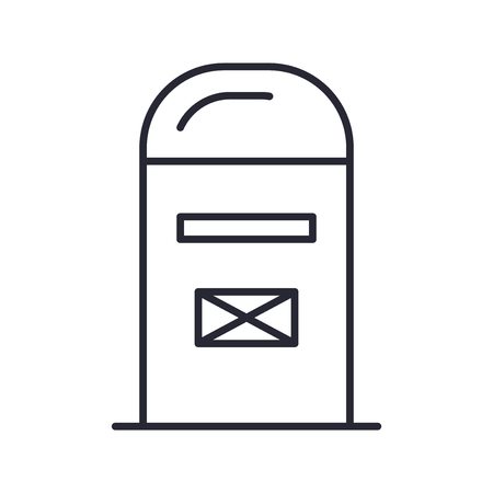 Mailbox icon vector isolated on white background for your web and mobile app design, Mailbox logo conceptのイラスト素材