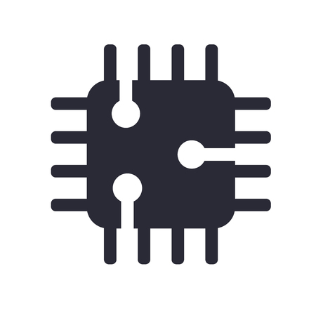 Circuit board icon vector isolated on white background for your web and mobile app design, Circuit board logo conceptのイラスト素材