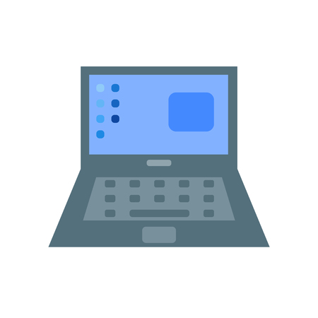 Laptop icon vector isolated on white background for your web and mobile app design, Laptop logo conceptのイラスト素材