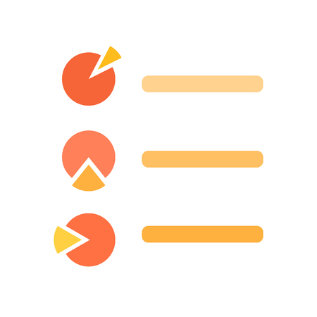 Infographics icon vector isolated on white background for your web and mobile app design, Infographics logo conceptのイラスト素材