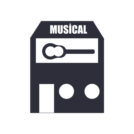 Musical icon vector isolated on white background for your web and mobile app design, Musical logo conceptのイラスト素材