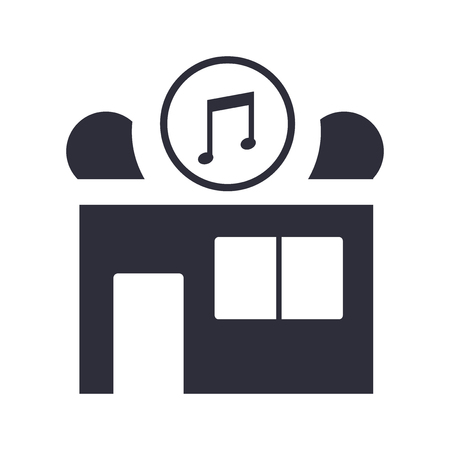 Music icon vector isolated on white background for your web and mobile app design, Music logo conceptのイラスト素材