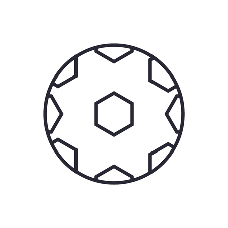 Football ball icon vector isolated on white background for your web and mobile app design, Football ball logo conceptのイラスト素材