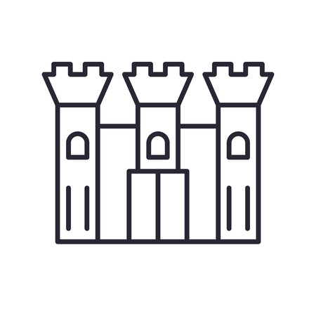 Castle icon vector isolated on white background for your web and mobile app design, Castle logo conceptのイラスト素材