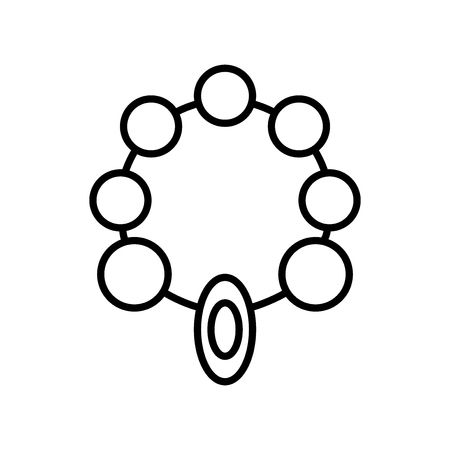 Bead icon vector isolated on white background for your web and mobile app design, Bead logo conceptのイラスト素材