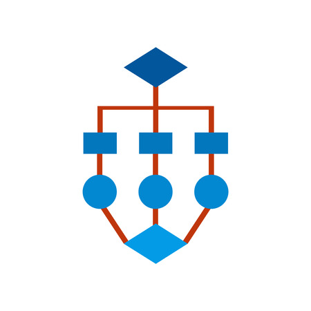 Algorithm icon vector isolated on white background for your web and mobile app design, Algorithm logo conceptのイラスト素材