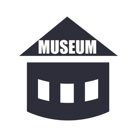 Museum icon vector isolated on white background for your web and mobile app design, Museum logo conceptのイラスト素材