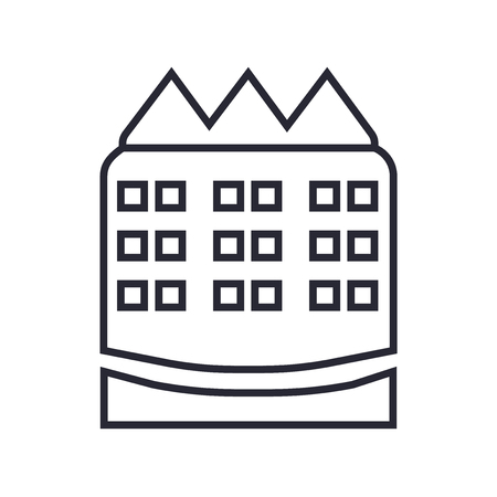 Building icon vector isolated on white background for your web and mobile app design, Building logo conceptのイラスト素材