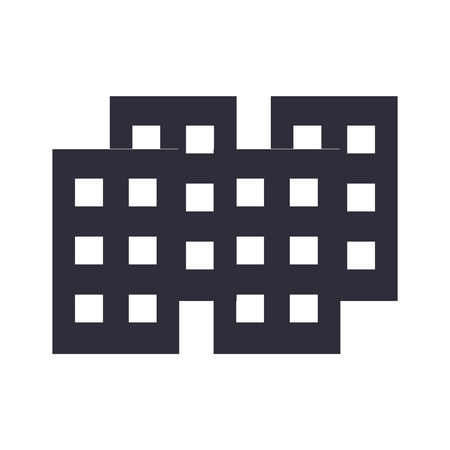 Building icon vector isolated on white background for your web and mobile app design, Building logo conceptのイラスト素材