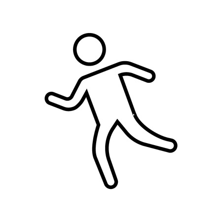 Running man icon vector isolated on white background for your web and mobile app design, Running man logo conceptのイラスト素材